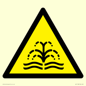 W516 Warning: fountain/water plume